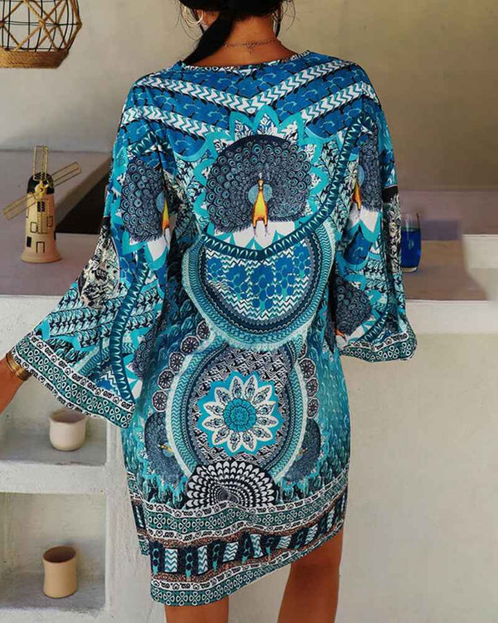 Emelia - Vibrante Bohemian Gedruckte Kleid
