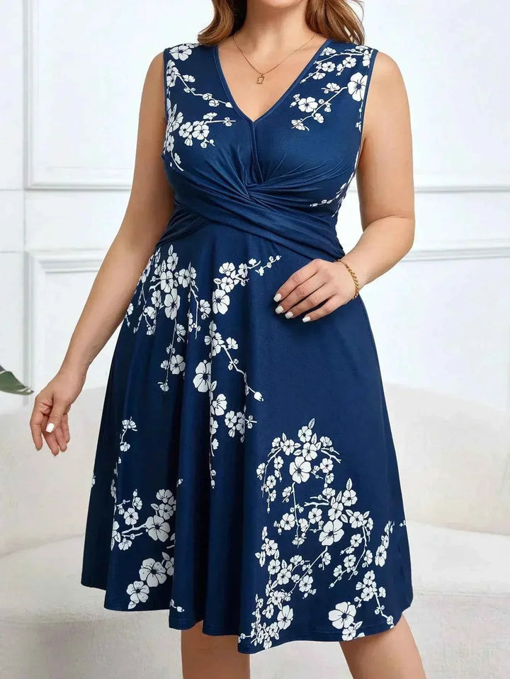 Danica - Blumenkleid im Wickelstil