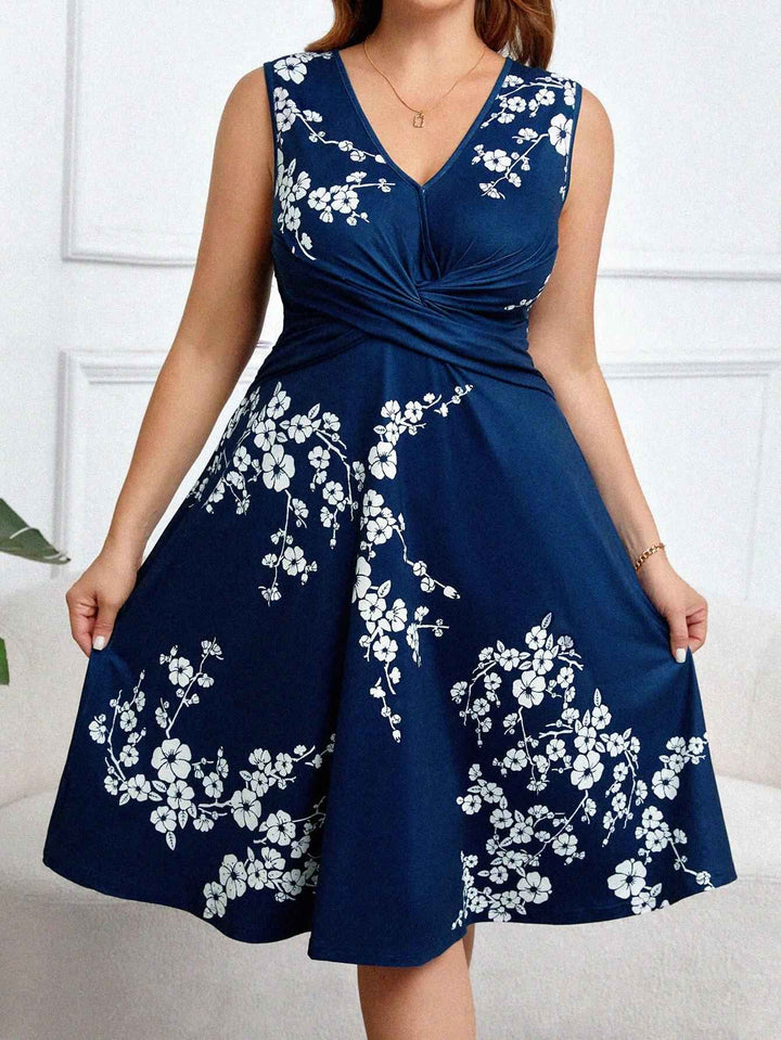 Danica - Blumenkleid im Wickelstil