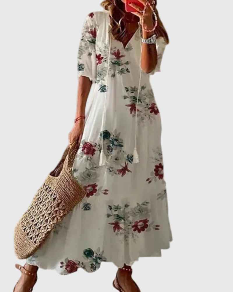 Amalia | Vintage Boho Maxi Sommerkleid