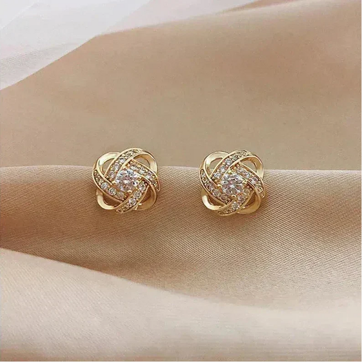 Ramona | Spiral Earrings with Stones