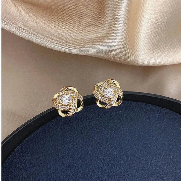 Ramona | Spiral Earrings with Stones
