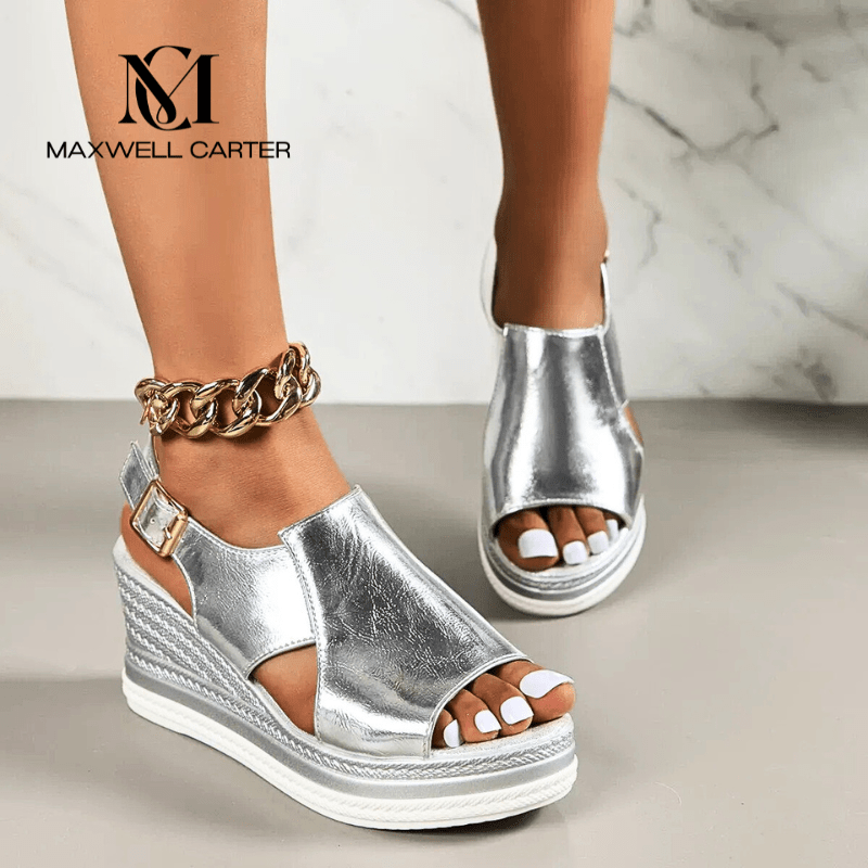 Baylie - Stilvolle Metallic Sandalen