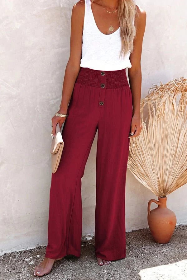 Riana - Hohe Taille Relaxed Hose