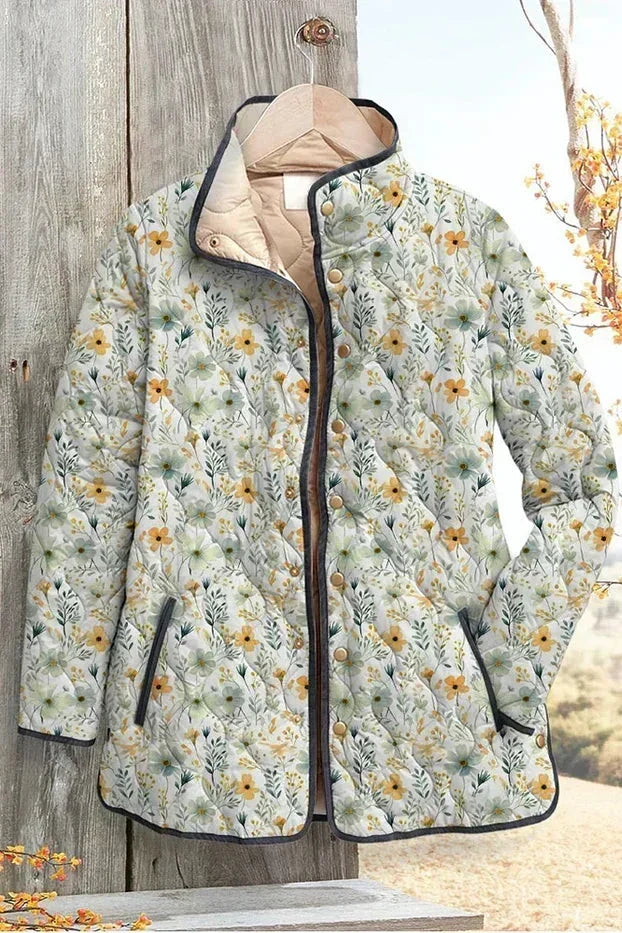 Waltraud™ | Gepolsterte Jacke mit Blumenmuster