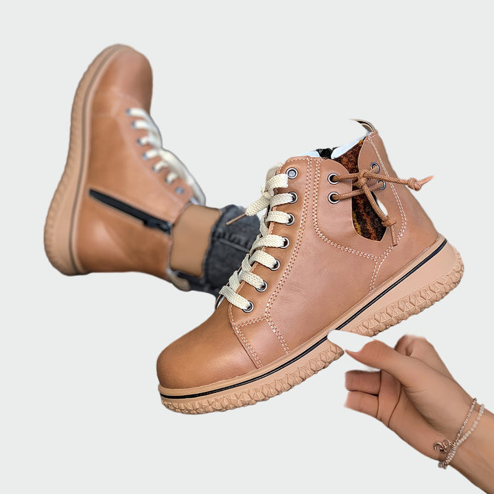 Leren orthopädische Stiefeletten