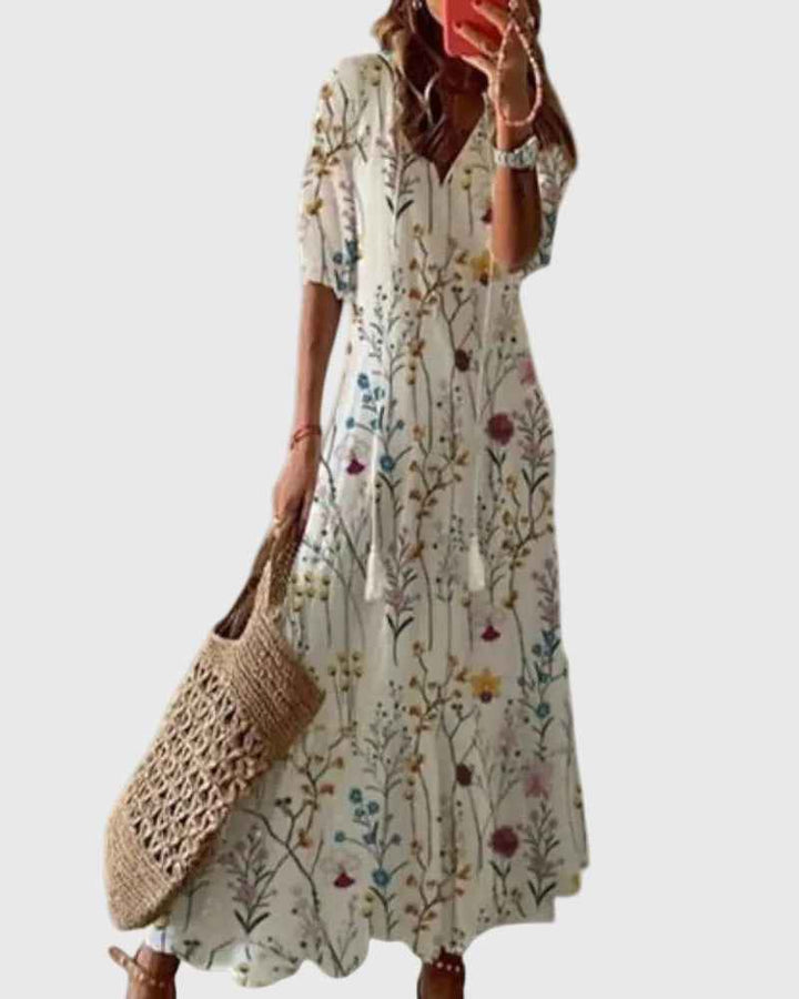 Amalia | Vintage Boho Maxi Sommerkleid