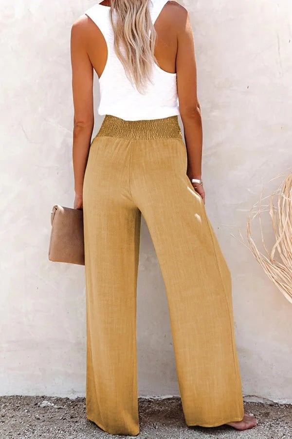 Riana - Hohe Taille Relaxed Hose