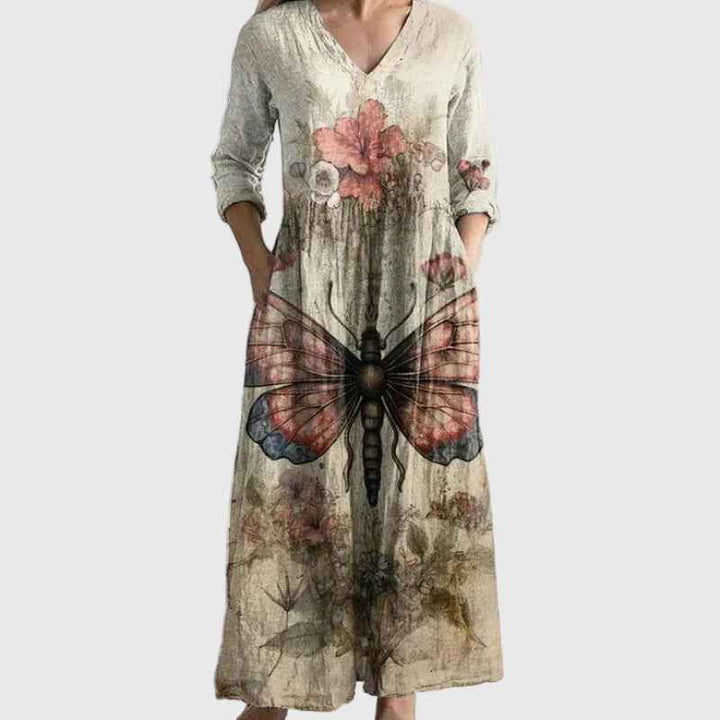 Säule | Maxi Kleid Elegante Bewegung