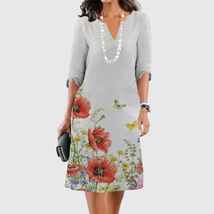 ELEANOR | FLORELE KLEID MIT STUFEN