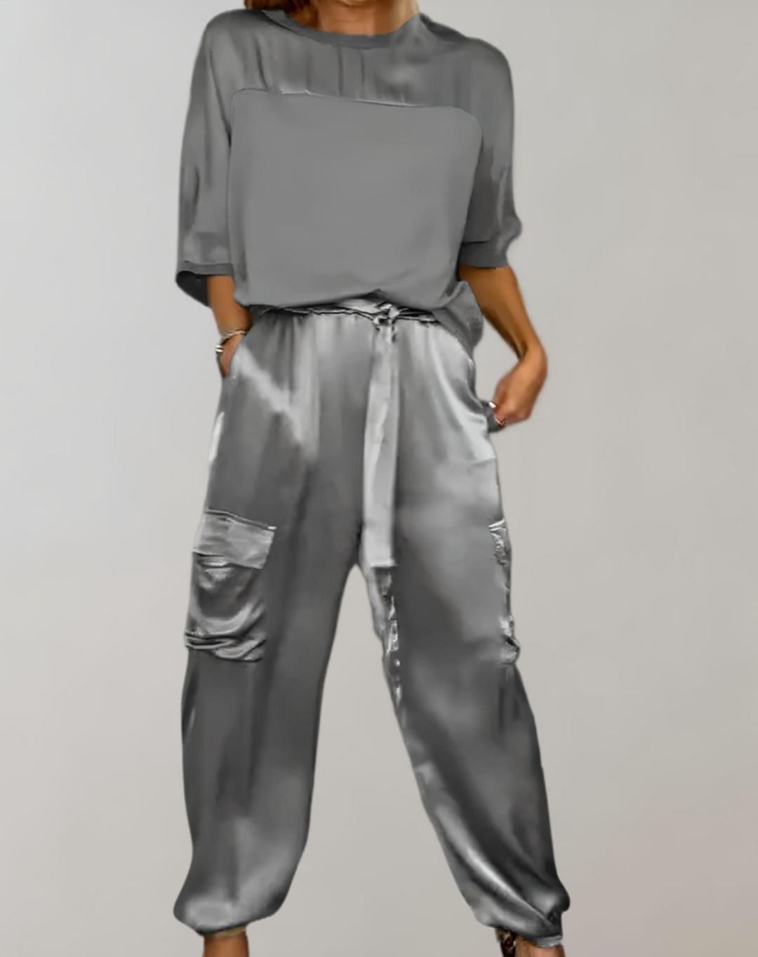 Finley - Lounge Cargo Set Seide