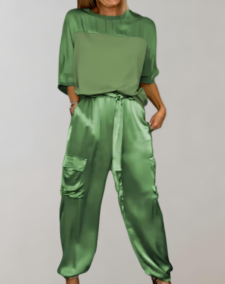 Finley - Lounge Cargo Set Seide