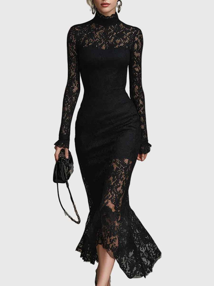 Monica | Maxikleid mit Eleganten Kanten und Ausgestelltem Saum