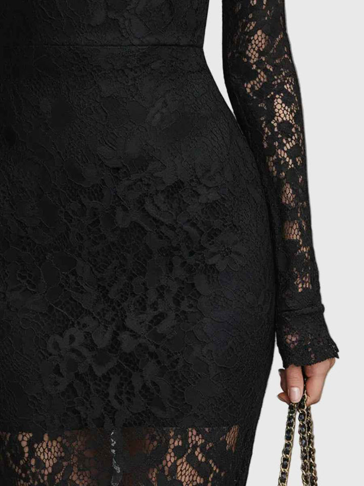Monica | Maxikleid mit Eleganten Kanten und Ausgestelltem Saum
