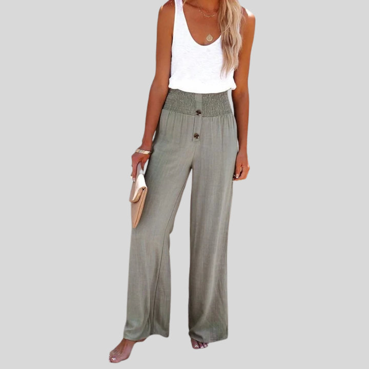 Riana - Hohe Taille Relaxed Hose