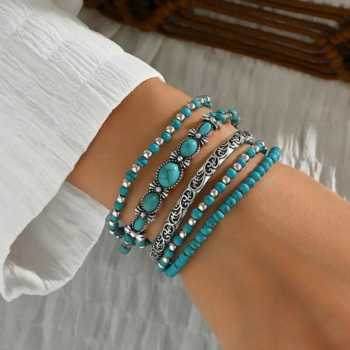 Imke | Türkises Armband-Set