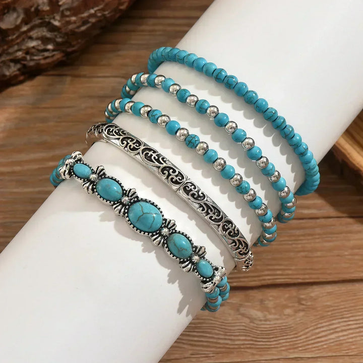 Imke | Türkises Armband-Set