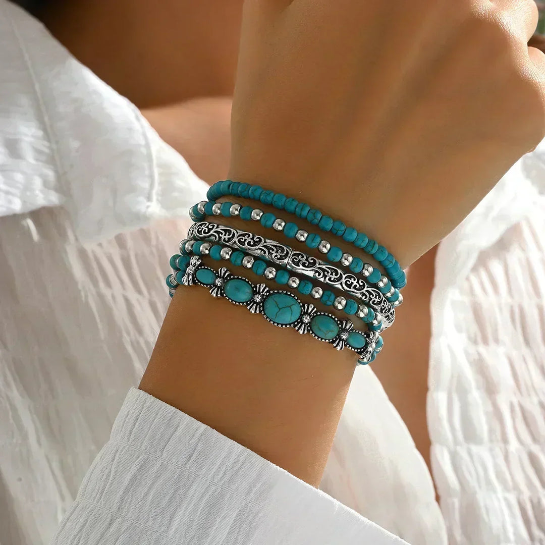 Imke | Türkises Armband-Set