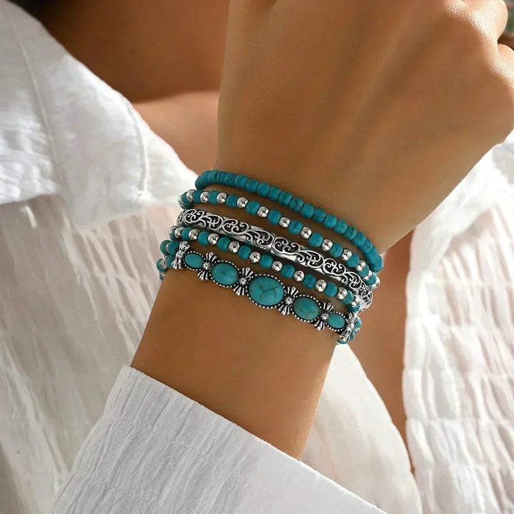 Imke | Türkises Armband-Set