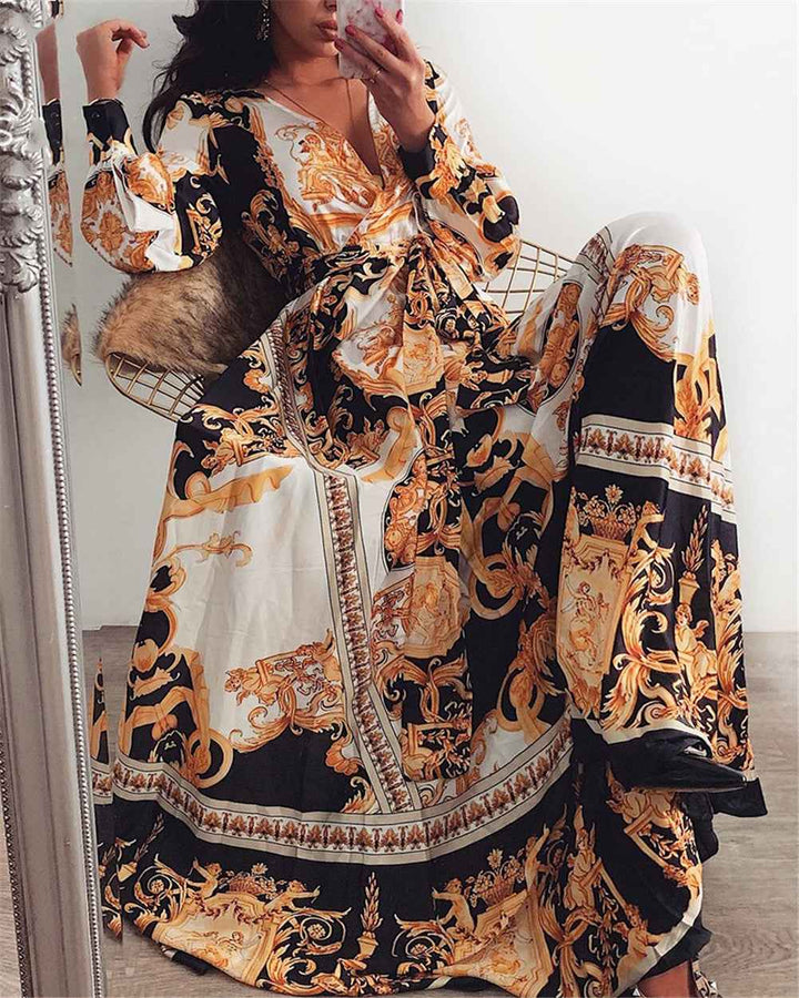 Faye - Boho Bedrucktes Kleid