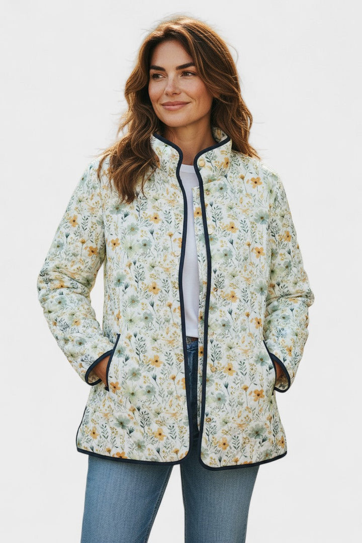 Waltraud™ | Gepolsterte Jacke mit Blumenmuster