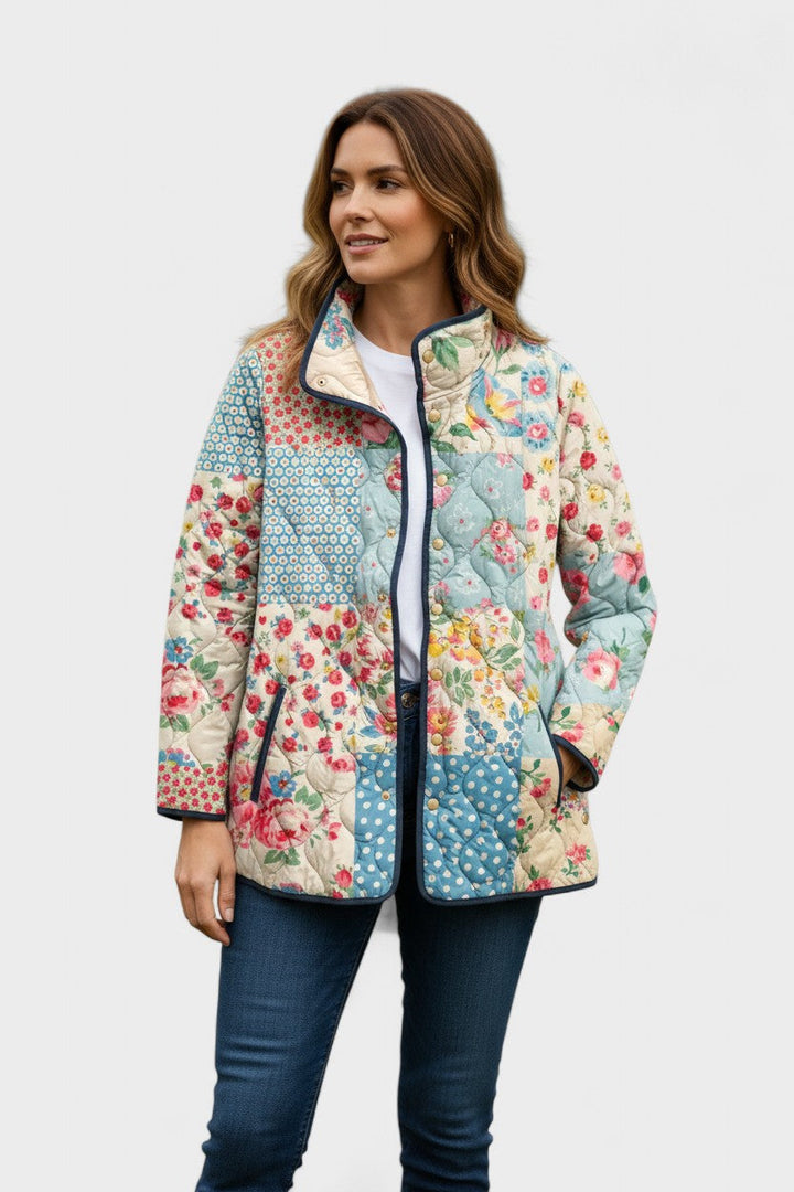 Karoline™ | Gepolsterte Jacke im Blumenteppich