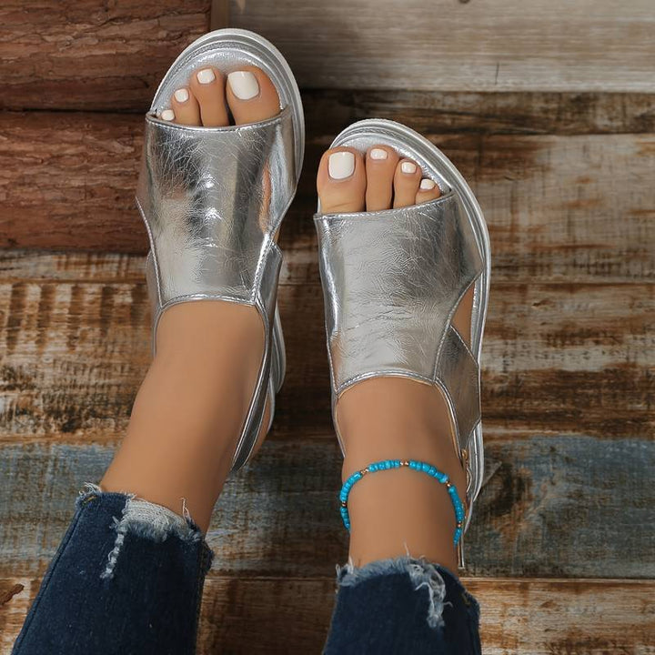 Baylie - Stilvolle Metallic Sandalen